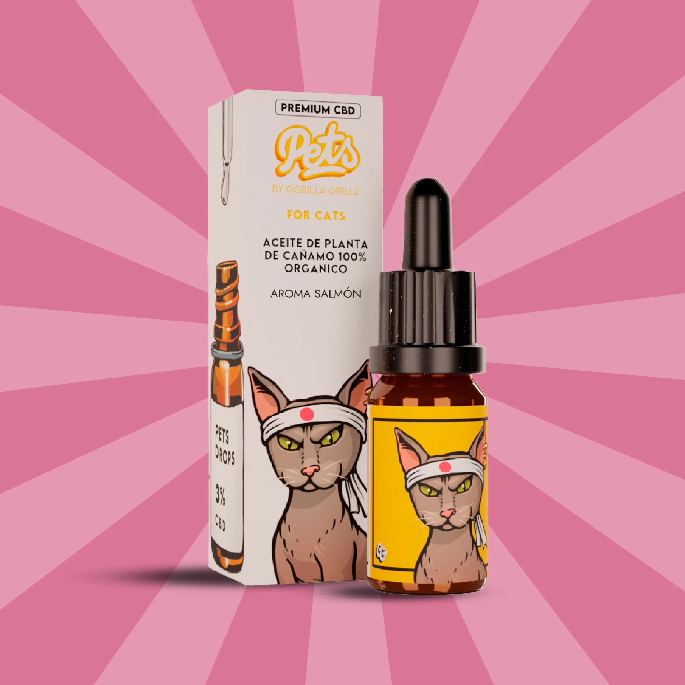 Aceite CBD 3% gatos con salmon