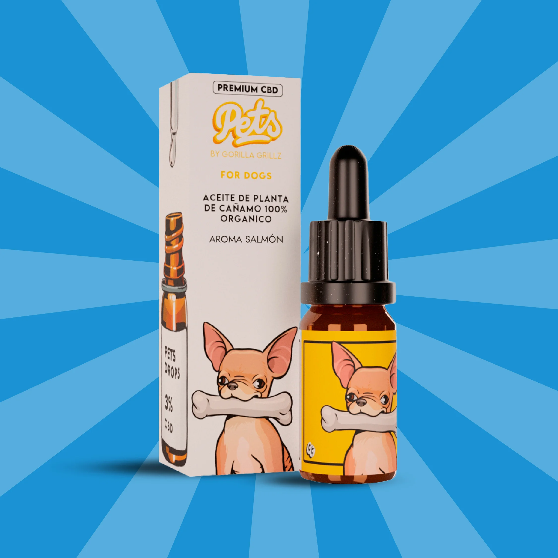 Aceite CBD 3% perros con salmon