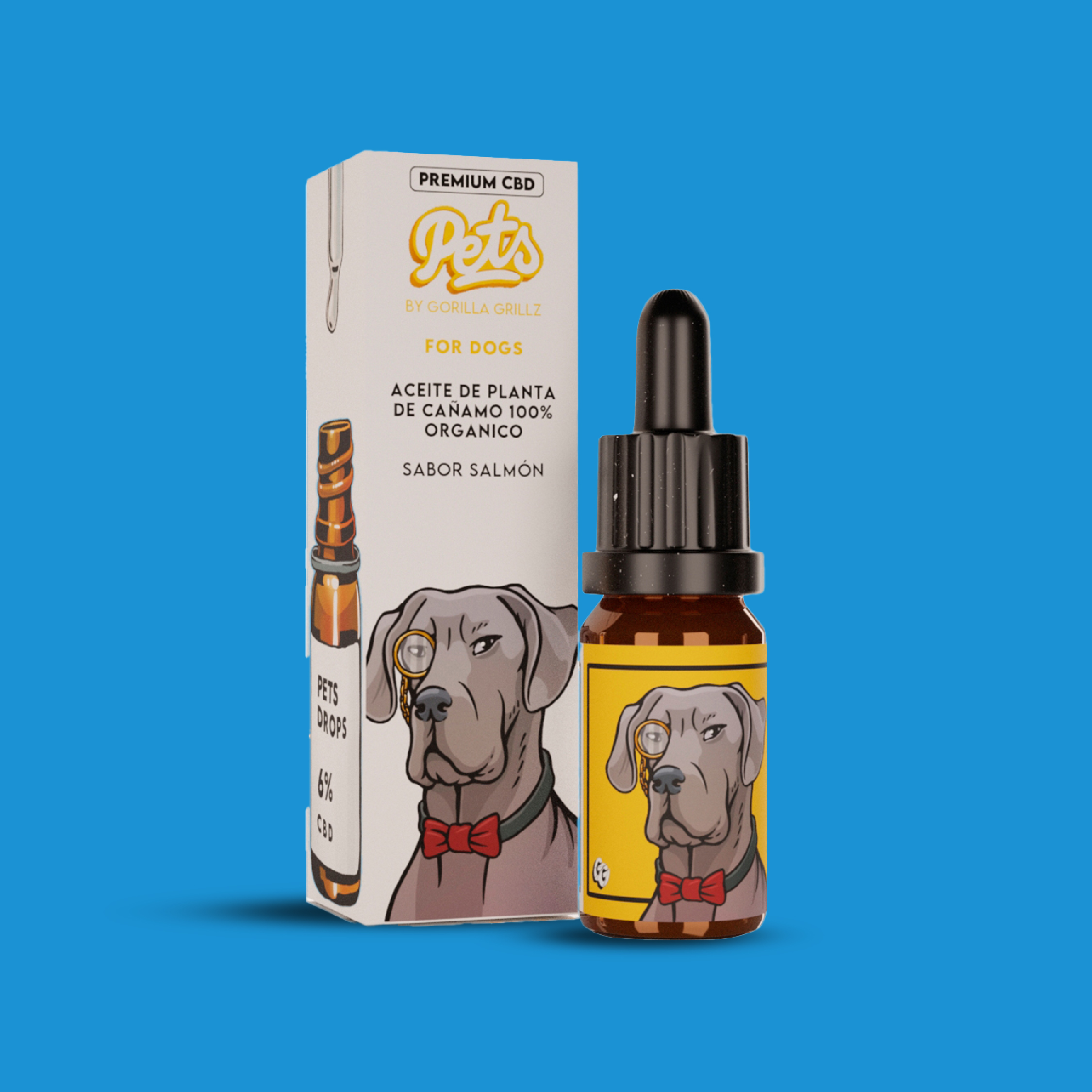 Huile de CBD pour chiens saumon 6% - Gorilla Grillz
